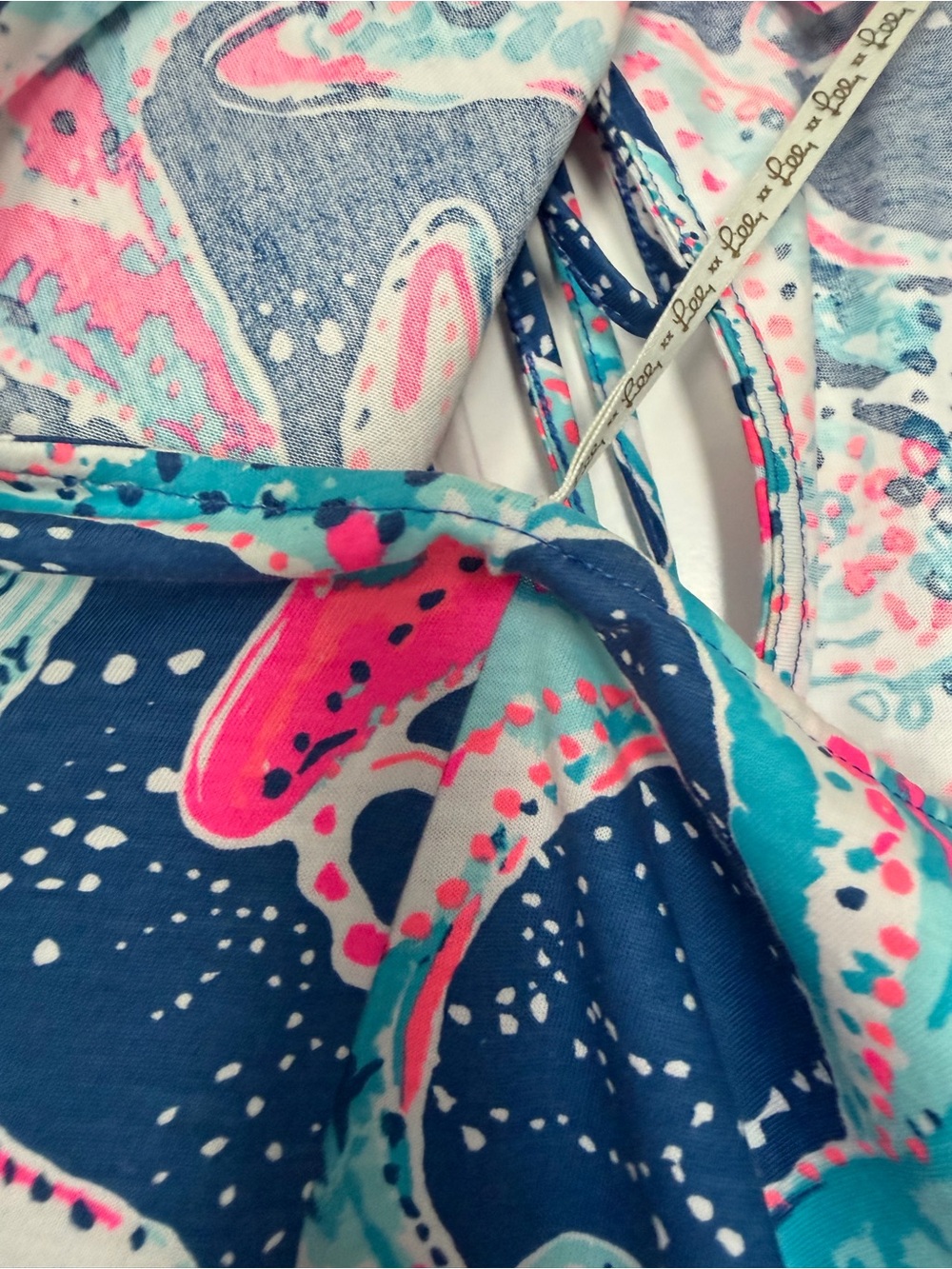 Lilly Pulitzer Margot swing dress size M indigo star struck starfish pink blue - Picture 6 of 14